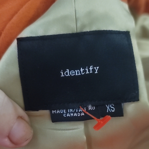 Identify Orange suede leather Jacket blazer xs - Picture 2 of 6